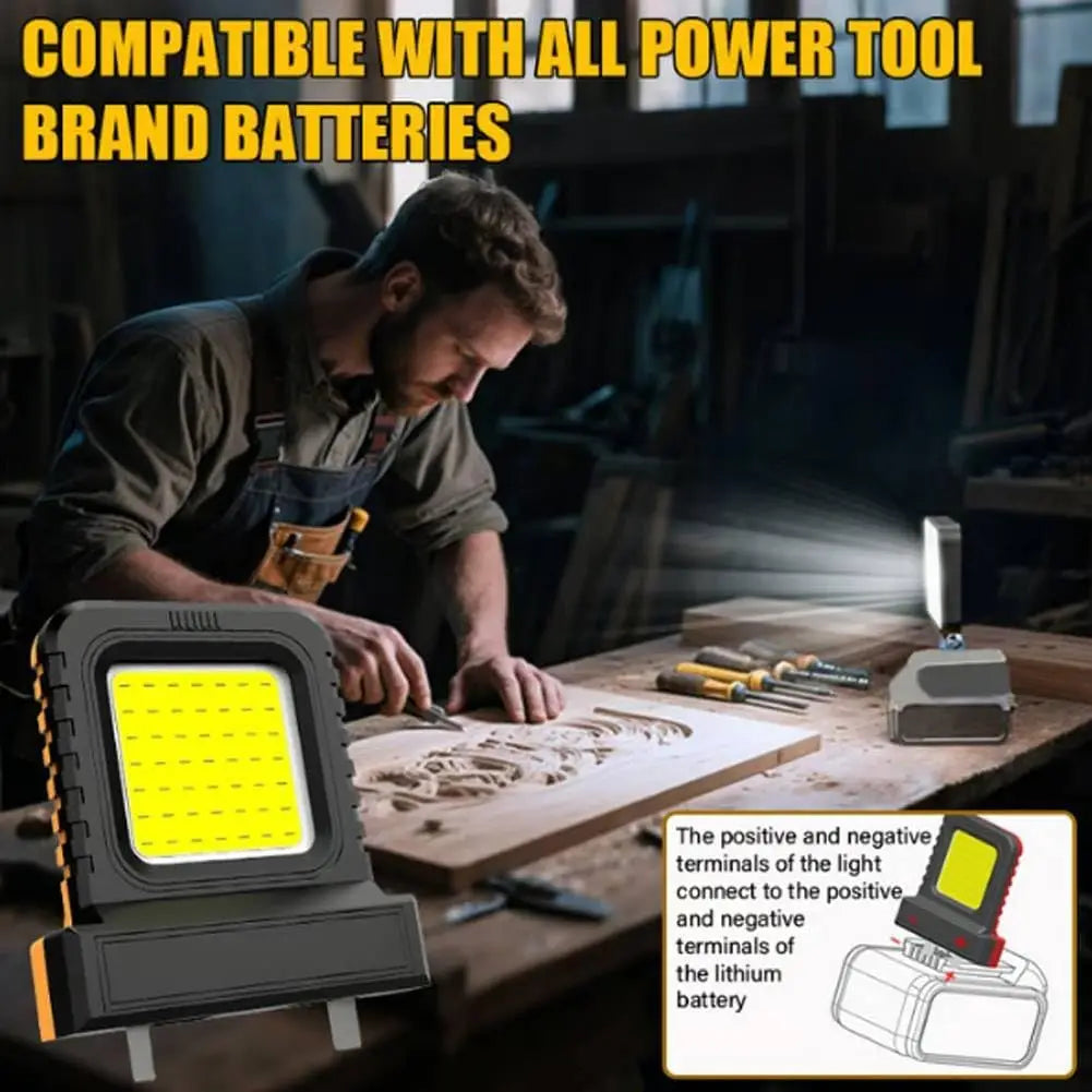 High Luminosity Cordless LED Work Light18V-21V Battery