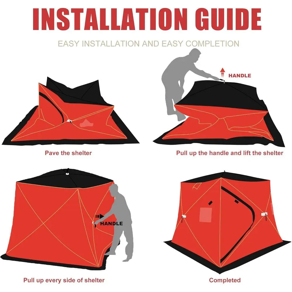 300D/600D Insulated Ice fishing Shelter 2-3 Person