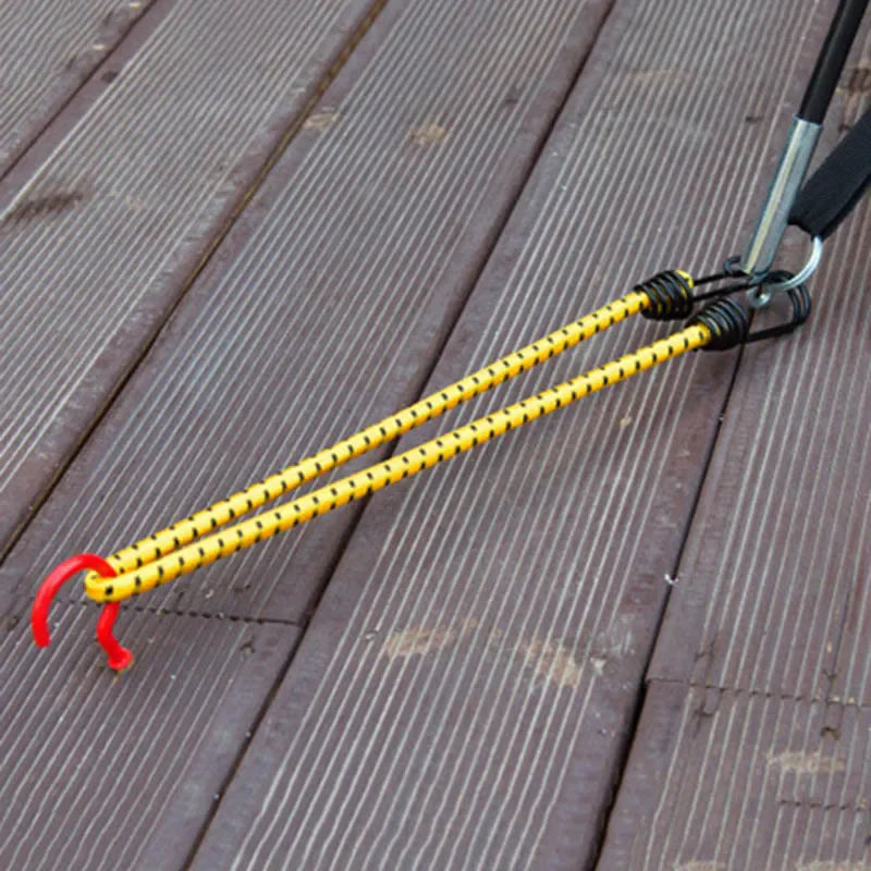 6Pcs Outdoor Camping Elastic Rope with Iron Hooks