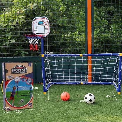 Outdoor Sports Kids Children Basketball Hoop Football Goal