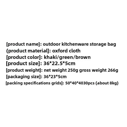 2025 Outdoor Cookware Portable Storage Bag
