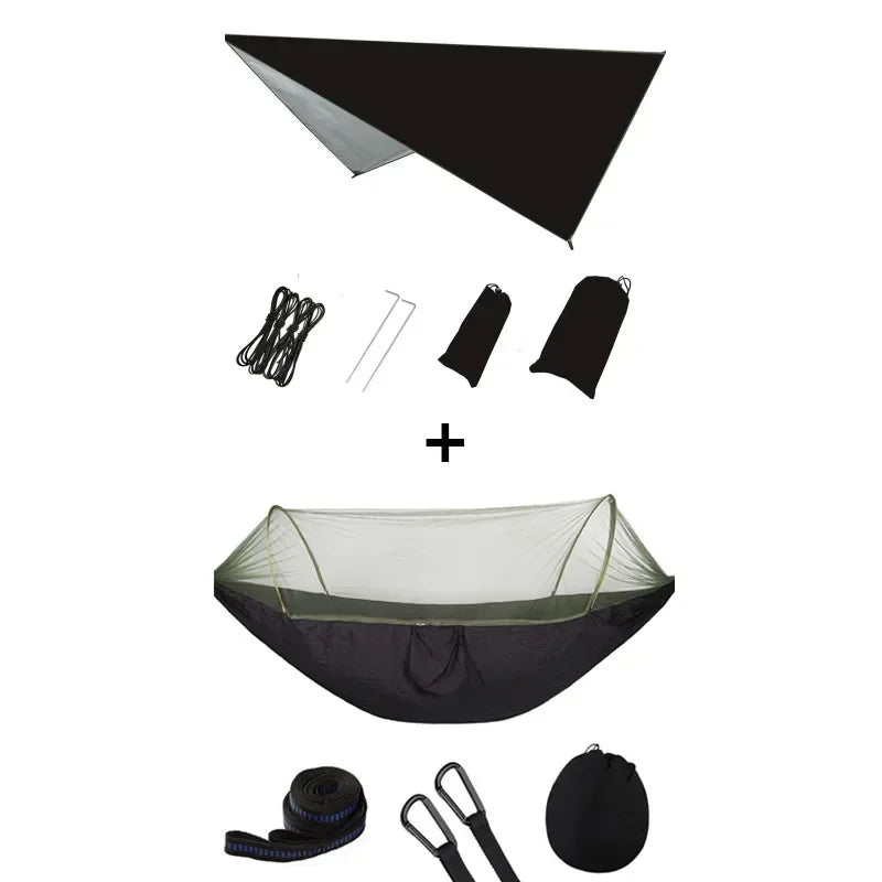 Pop-Up Portable Camping Hammock with Mosquito Net