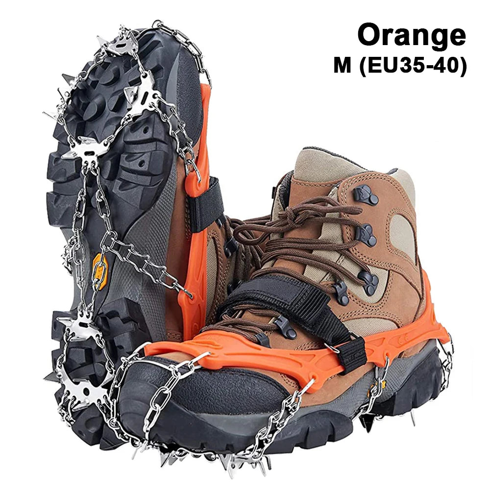 Crampons Shoes 19 Spikes Ice Snow Gripper Shoes