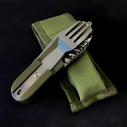 Stainless Steel 7 in 1 Camping Cutlery Set
