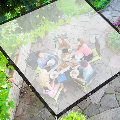 Clear Waterproof Polyester Tarp with Reinforced Grommets