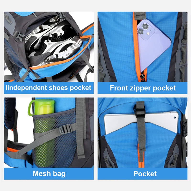 Camping Backpack Large Hiking Storage Pack Outdoor Shoulder Bags