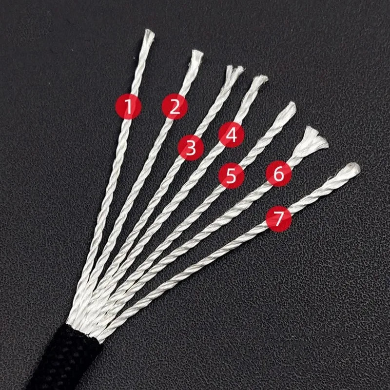 7-Cores 550 Paracord Rope 5 15 30 M Dia.4mm Cord