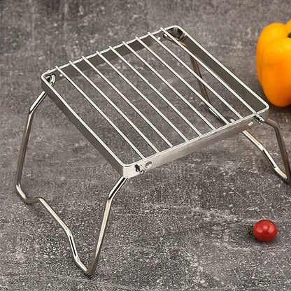 2Pcs Outdoor Portable Barbecue Grill Mini Stainless Steel