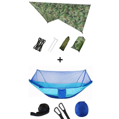 Pop-Up Portable Camping Hammock with Mosquito Net