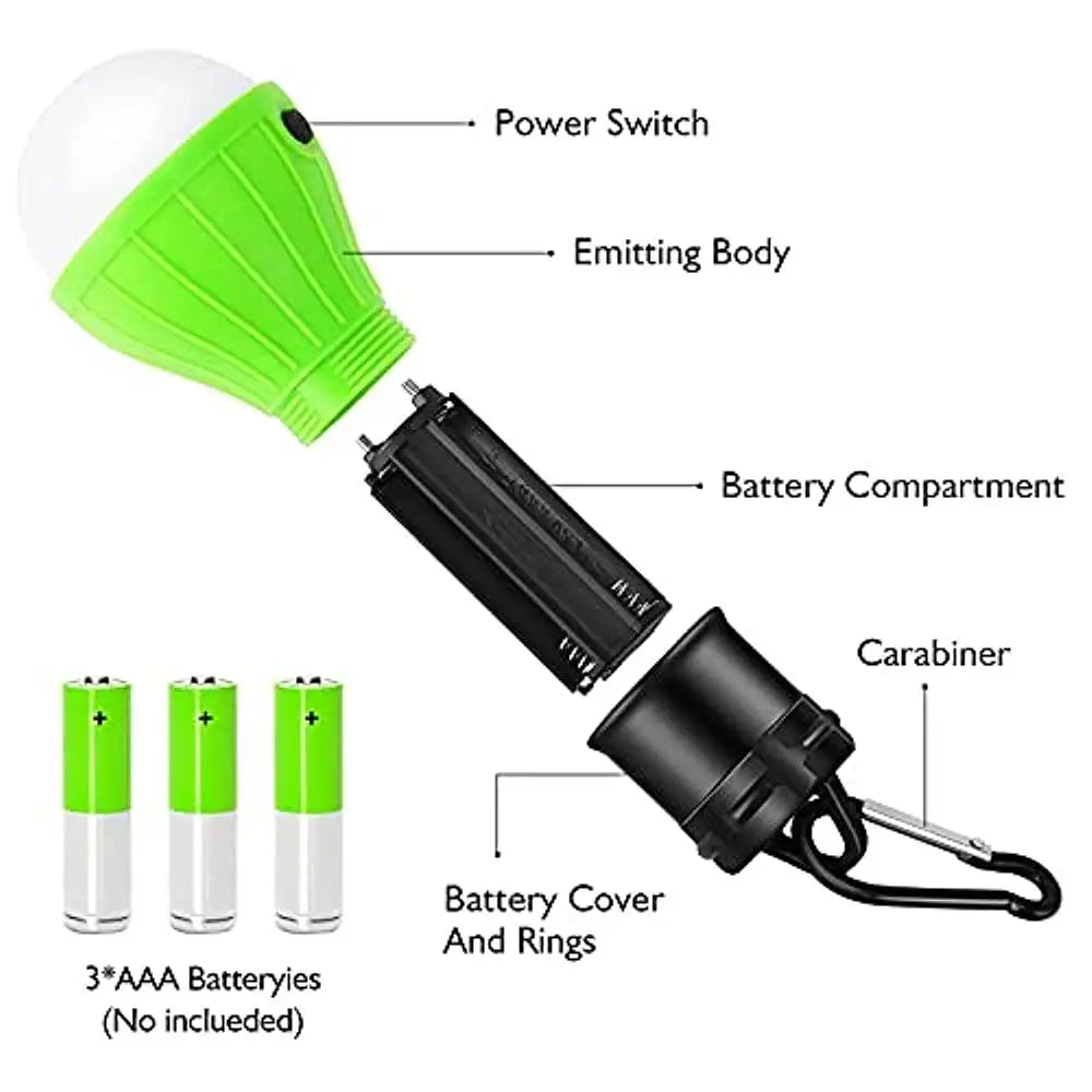 1pc Tent Hanging Lamp 3Modes LED Bulb