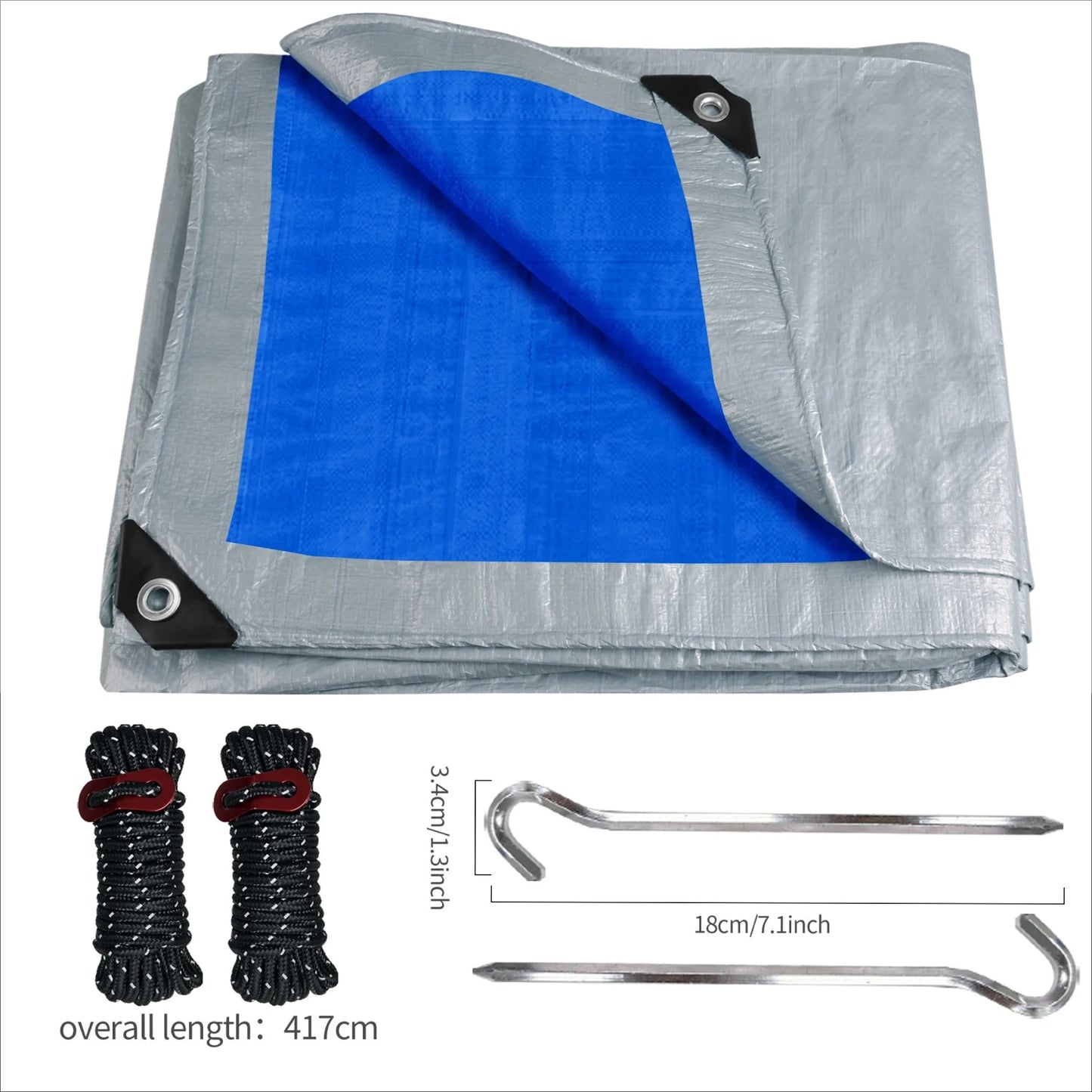 Large Tarpaulin Waterproof Camping Tent Tarp