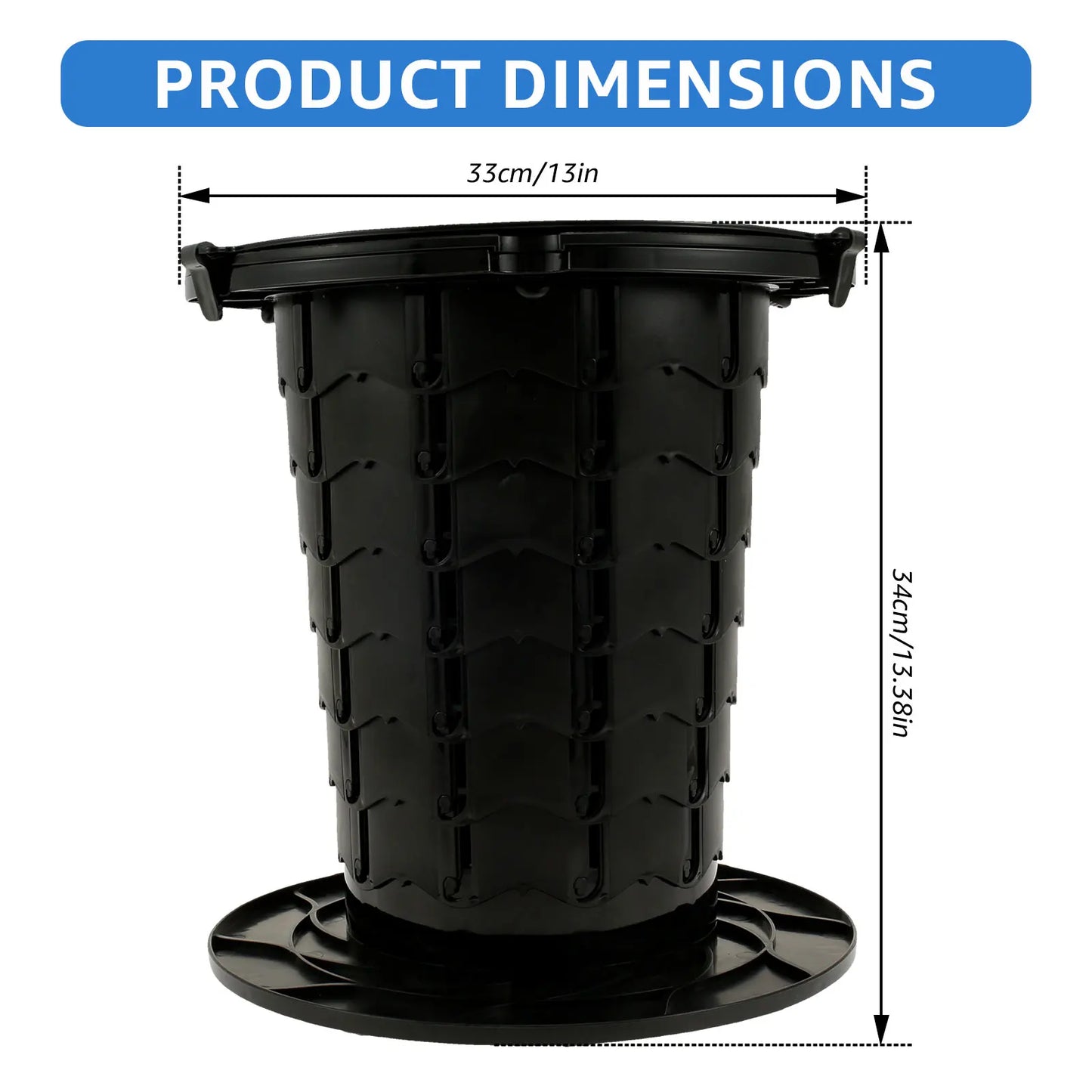 Portable Toilet Retractable Camping Toilet Height Adjustable