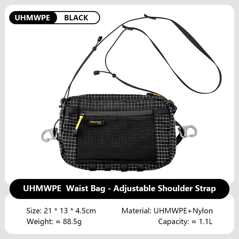 Fiber Waist Pack 1.1L Waterproof UrltraLight Multi Pocket