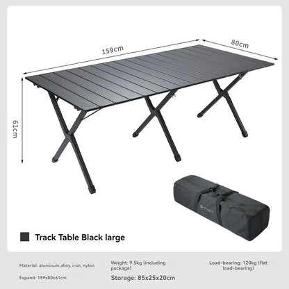folding track table aluminum alloy
