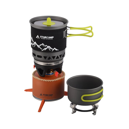 STARCAMP 1000+500ml Outdoor Camping Cooking System Hiking Fastboil Jet Cooker Gas Stove