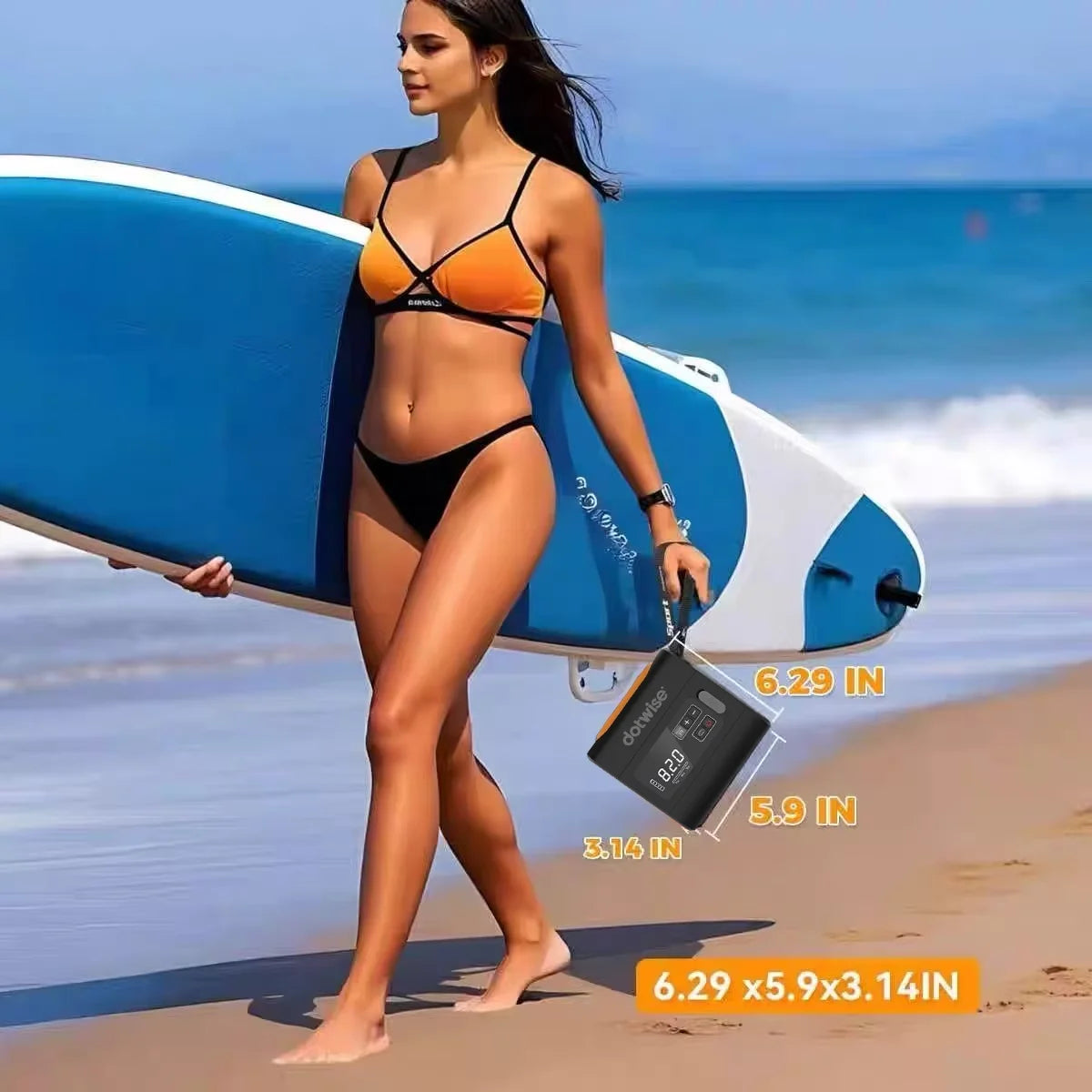 22PSI High Flow Outdoor Camping Pump For Air Mattress Kayak