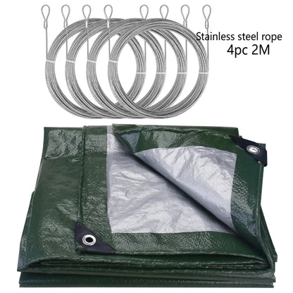 Large Waterproof Heavy Duty 5x4m/3x2m Tarp Rain Cover