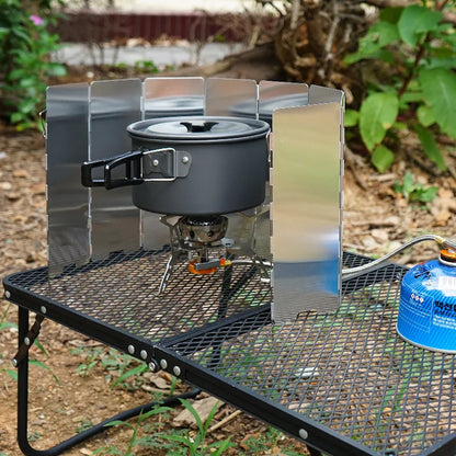 8/9/10 Plates Gas Stove Wind Shield Outdoor