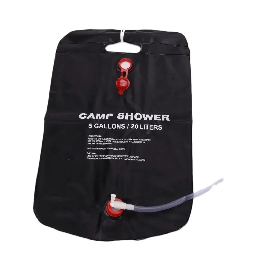 Large Capacity 20L Outdoor Shower Bag Solar Powered Heating for Camping