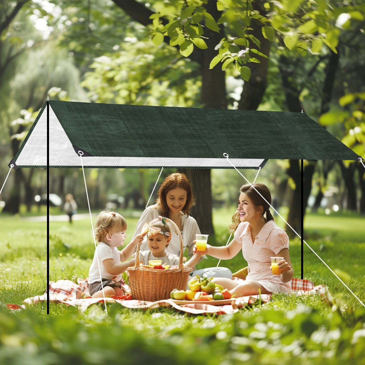 Large PE Tarpaulin Waterproof Sheet Cover with Reinforced Grommets
