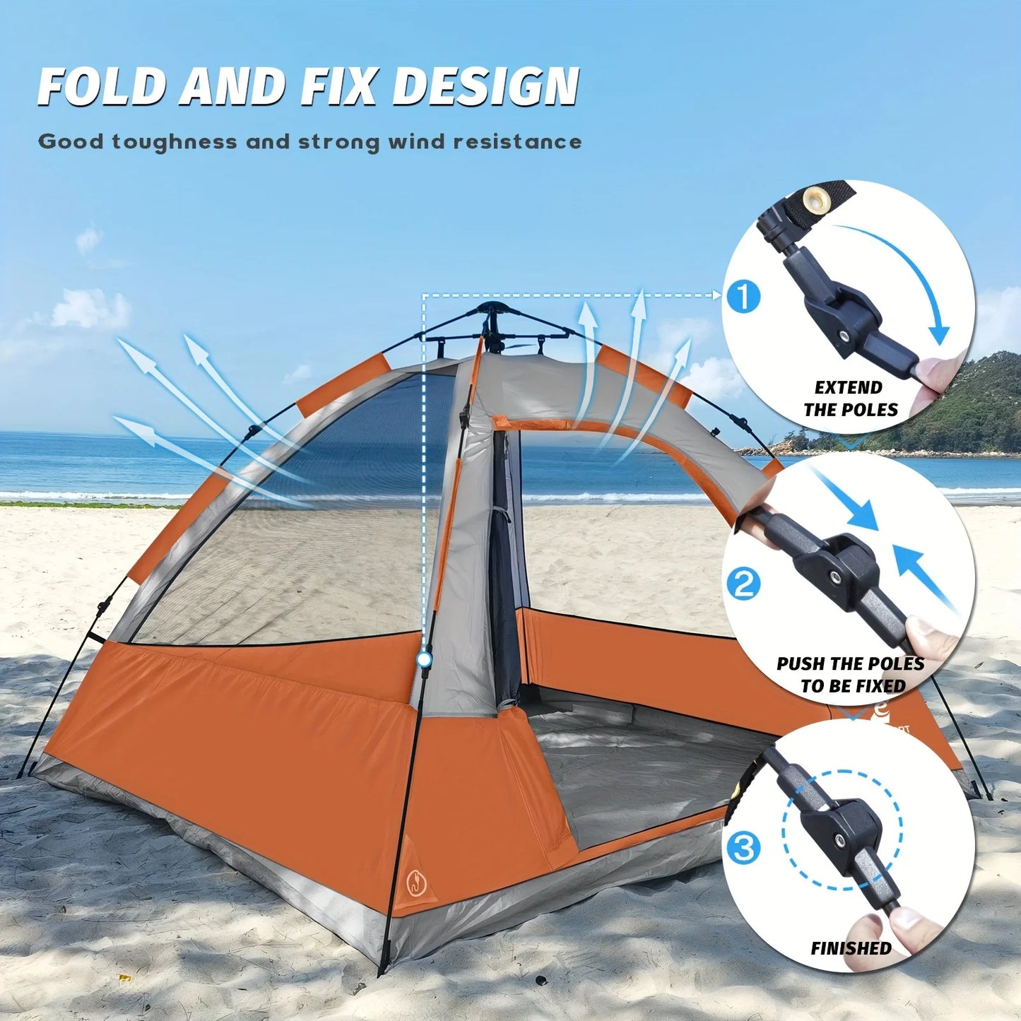 Pop Up Camping Tent - 4 Person