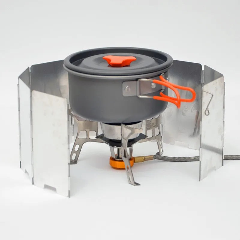 8/9/10 Plates Gas Stove Wind Shield Outdoor
