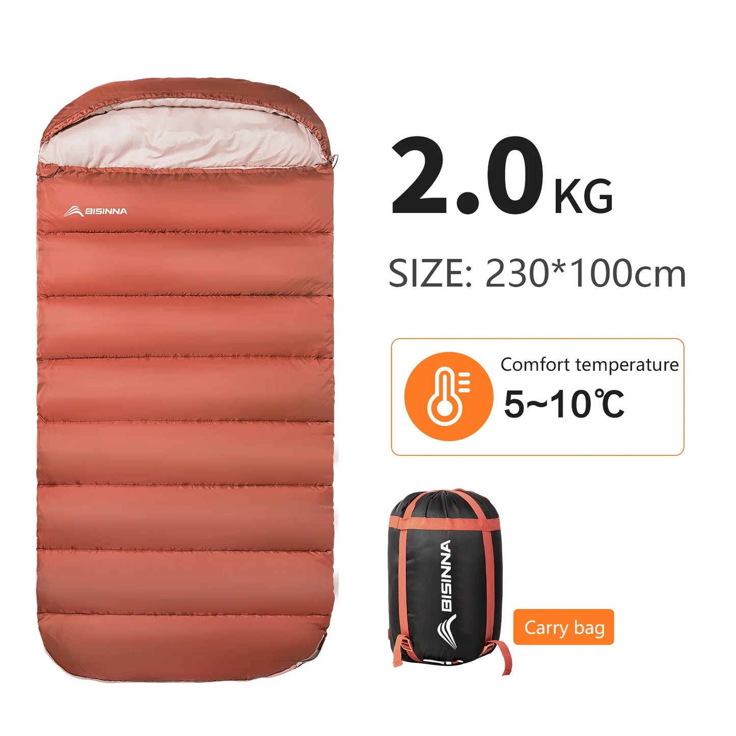 Large Camping Sleeping Bag Lightweight