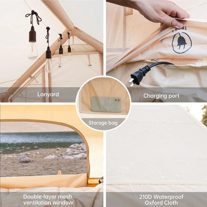 Inflatable 4 Season Portable Glamping Tent for 4-6 People