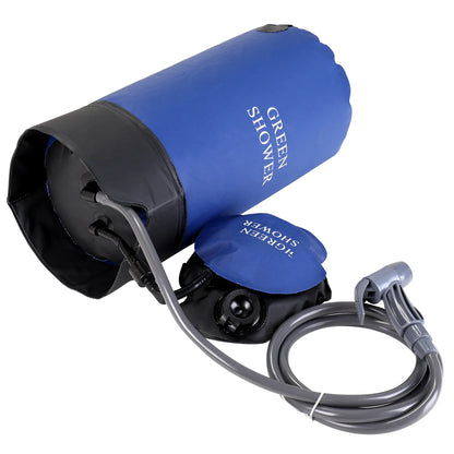 Outdoor PVC Pressure Shower with Foot Pump Lightweight Inflatable