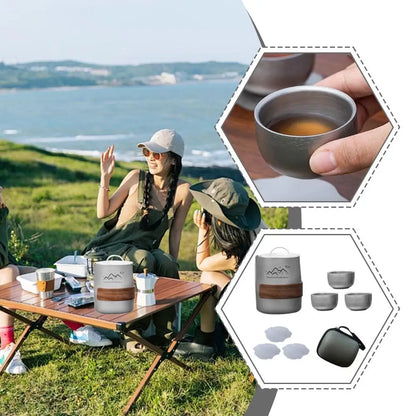 Outdoor Stainless Steel Cup Set Camping Cup 4/6/8PCS Camping