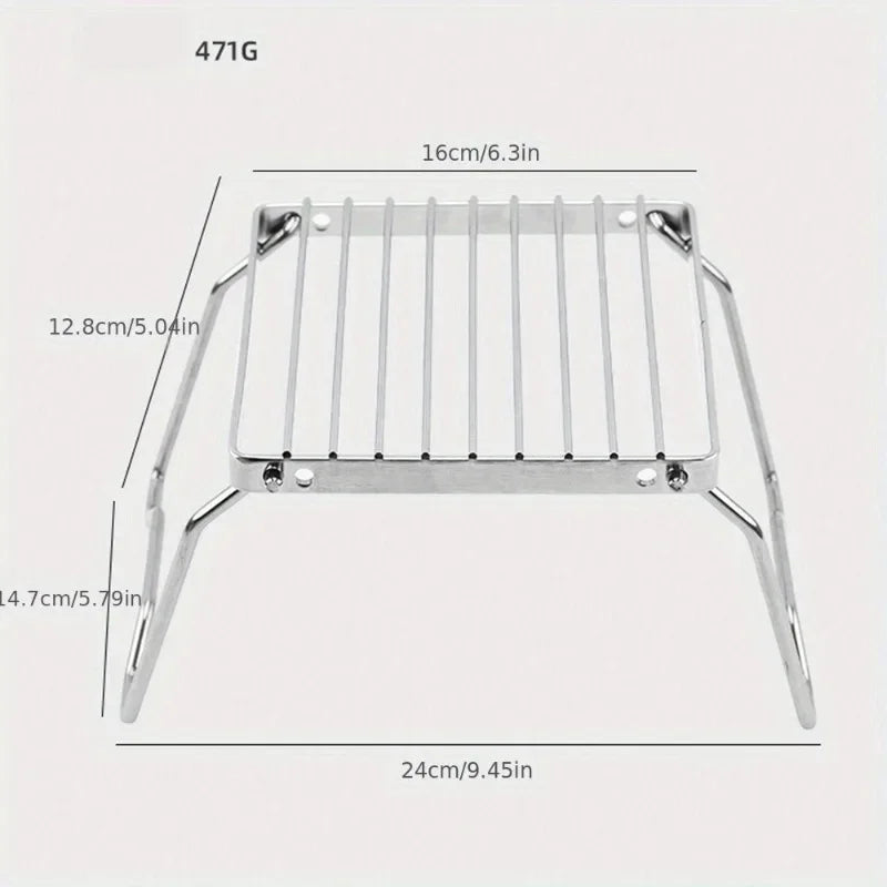 2Pcs Outdoor Portable Barbecue Grill Mini Stainless Steel