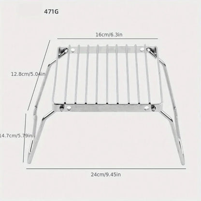 2Pcs Outdoor Portable Barbecue Grill Mini Stainless Steel