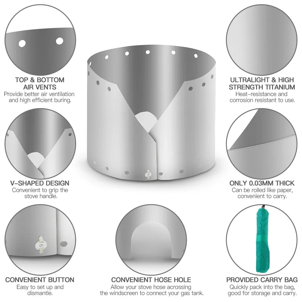 Camping Stove Wind Shield Screen