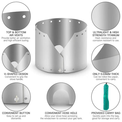 Camping Stove Wind Shield Screen