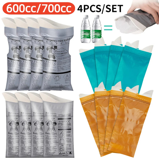 4Pcs Emergency Urinal Bag Disposable