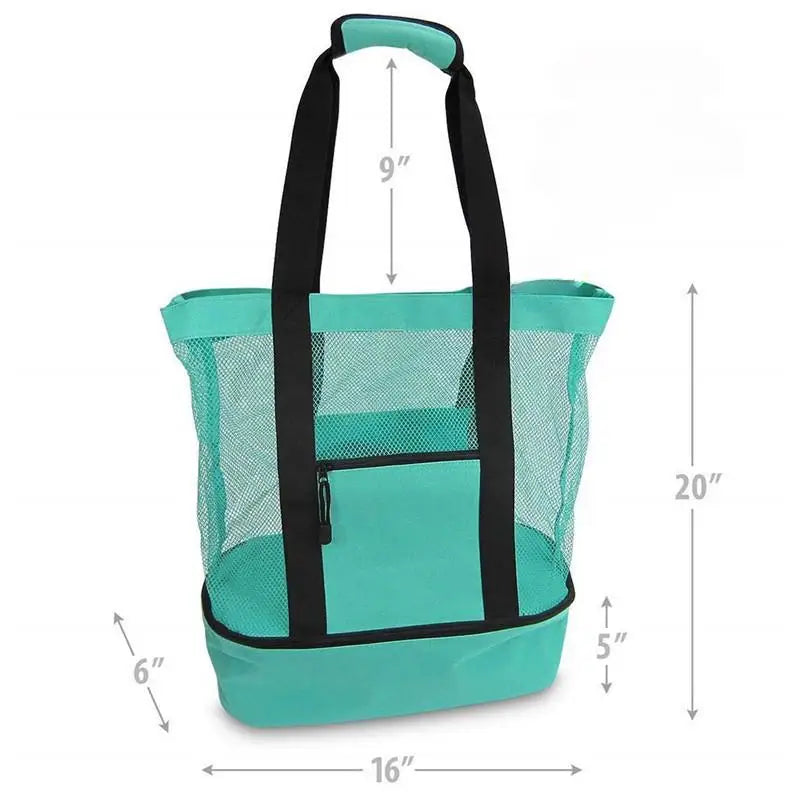 Large Mesh Beach Cooler Bag Outdoor Camping Picnic