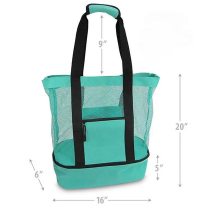 Large Mesh Beach Cooler Bag Outdoor Camping Picnic