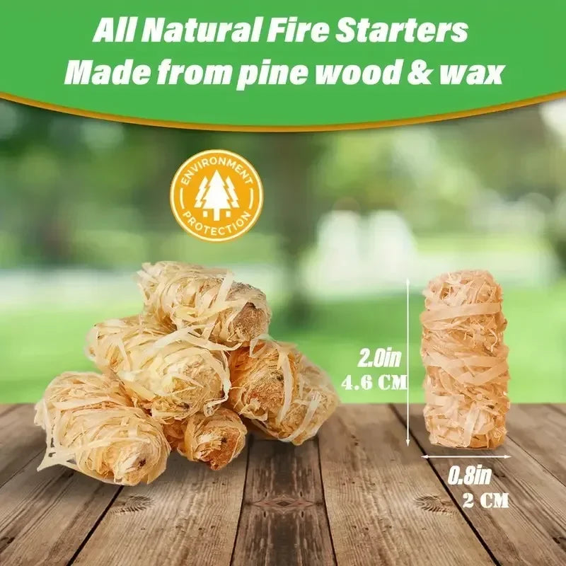 30/100pcs natural fire starter, wax wood stick