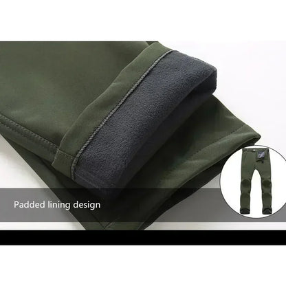 Warm Winter Men Soft Shell Pants Waterproof
