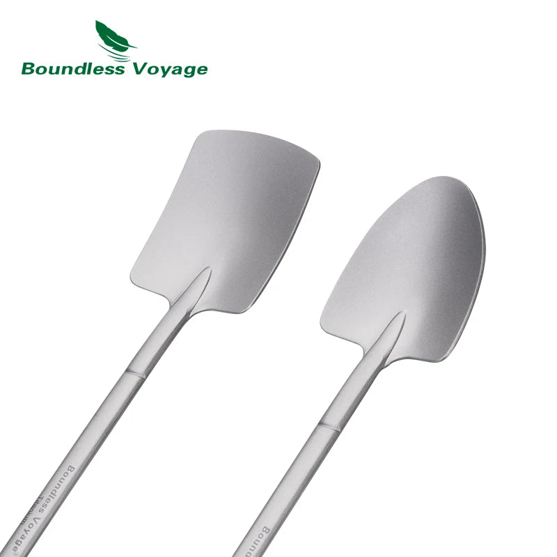 Boundless Voyage Mini Shovel Spoon Titanium Creative Cute Dessert, Ice Cream, Fruit Spoon Lightweight Tableware Party Supplies