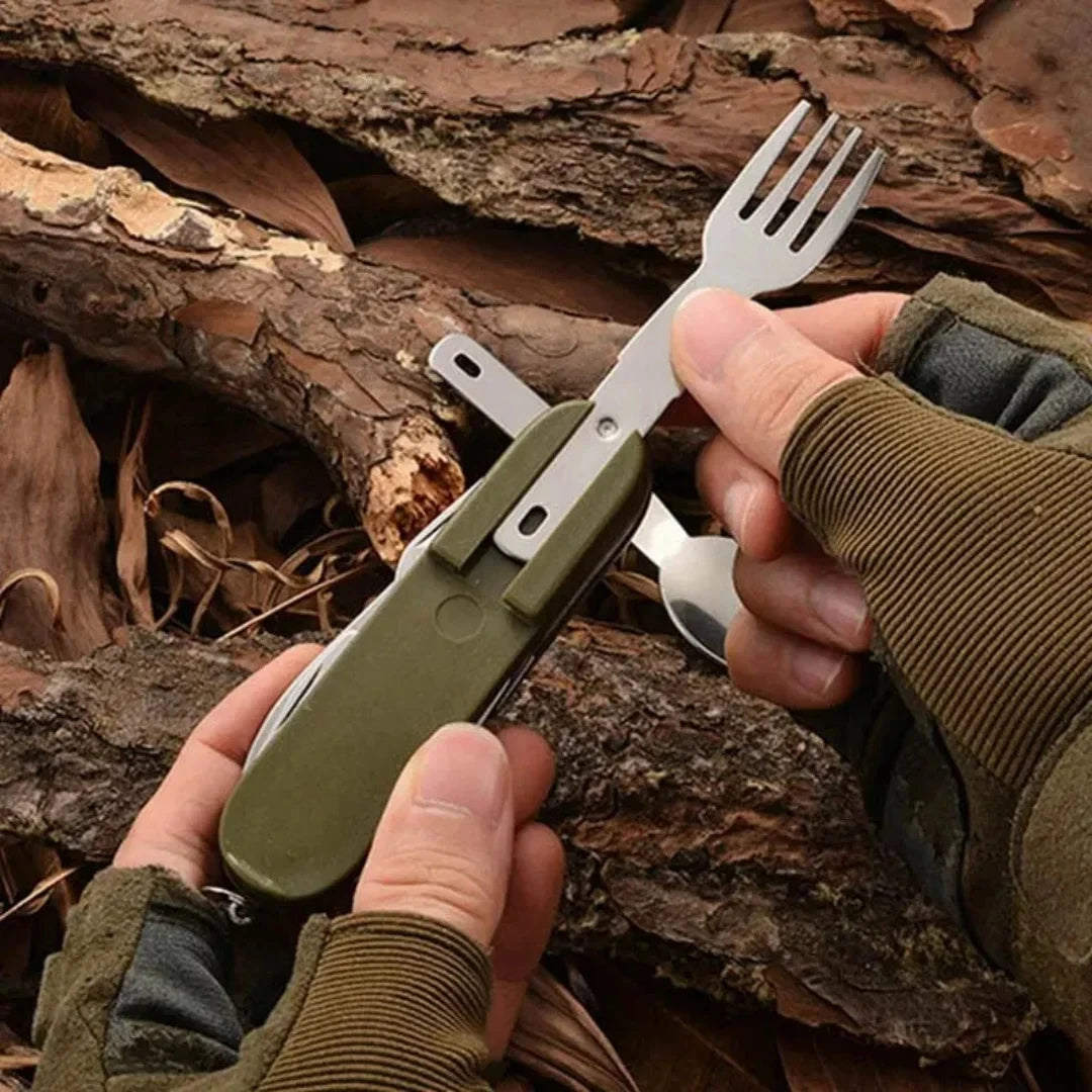 Stainless Steel 7 in 1 Camping Cutlery Set