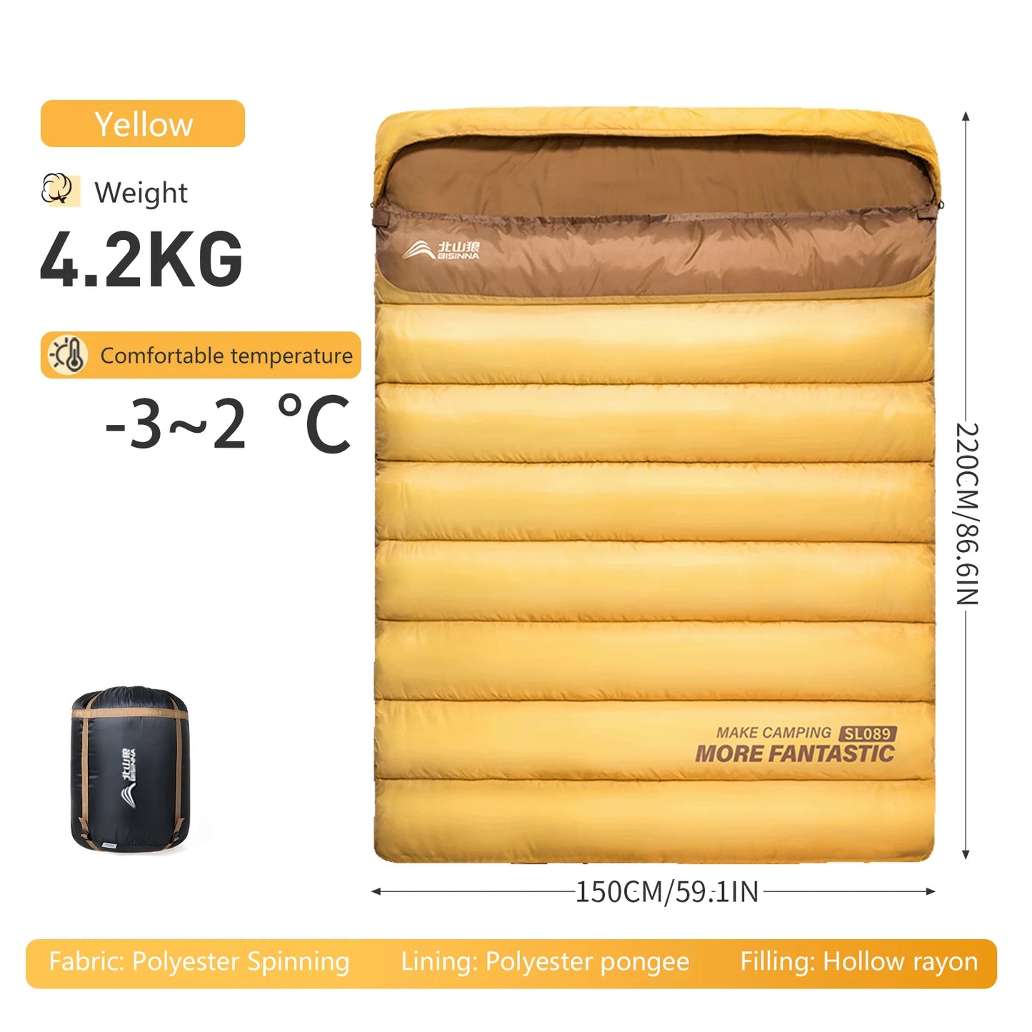 2 Person Camping Sleeping Bag