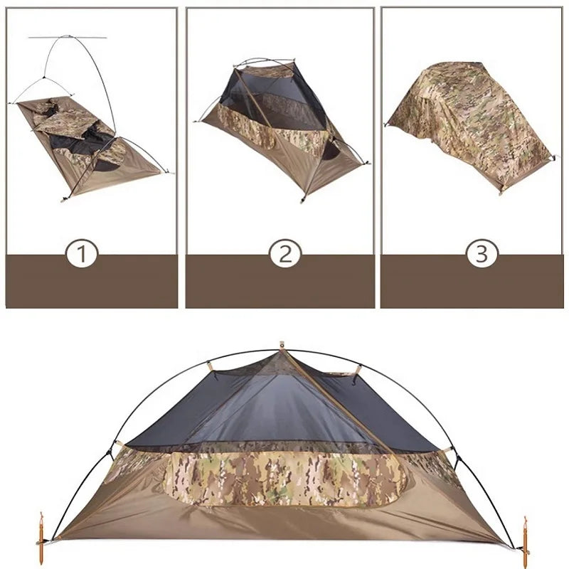 Outdoor Single camouflage Camping Tent