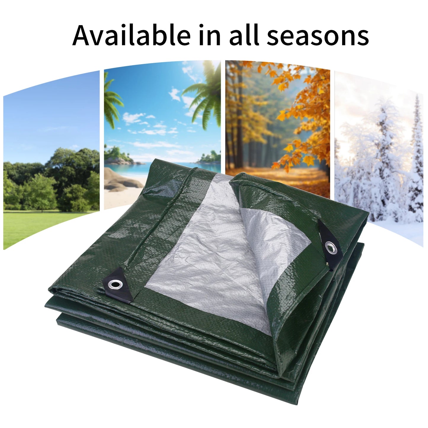 Large Waterproof Heavy Duty 5x4m/3x2m Tarp Rain Cover