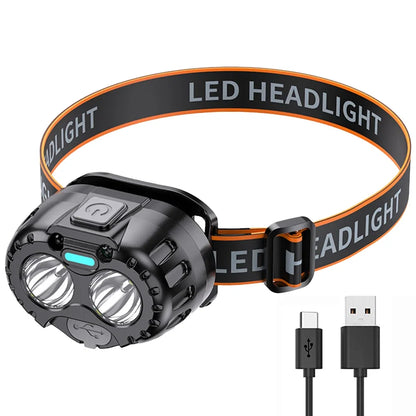 Powerful LED Headlamp IPX4 Waterproof Emergency Headlight