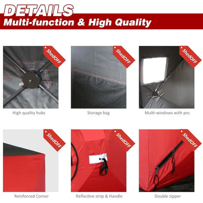300D/600D Insulated Ice fishing Shelter 2-3 Person