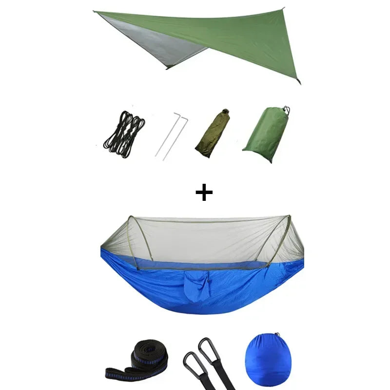 Pop-Up Portable Camping Hammock with Mosquito Net