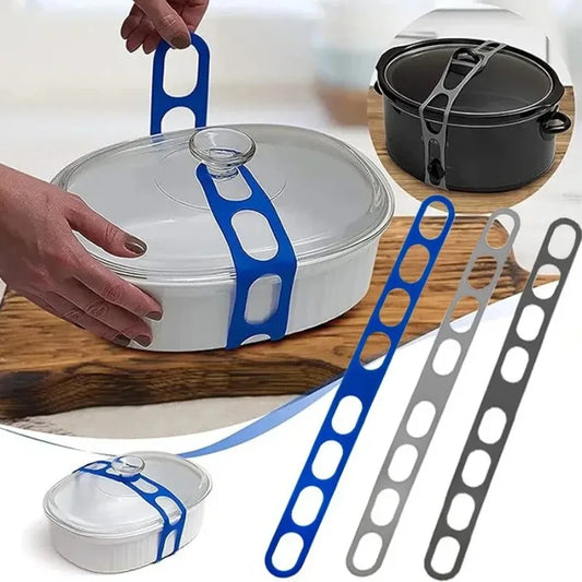 Silicone Lid Strap Reusable Universal Lid Fixing Belt