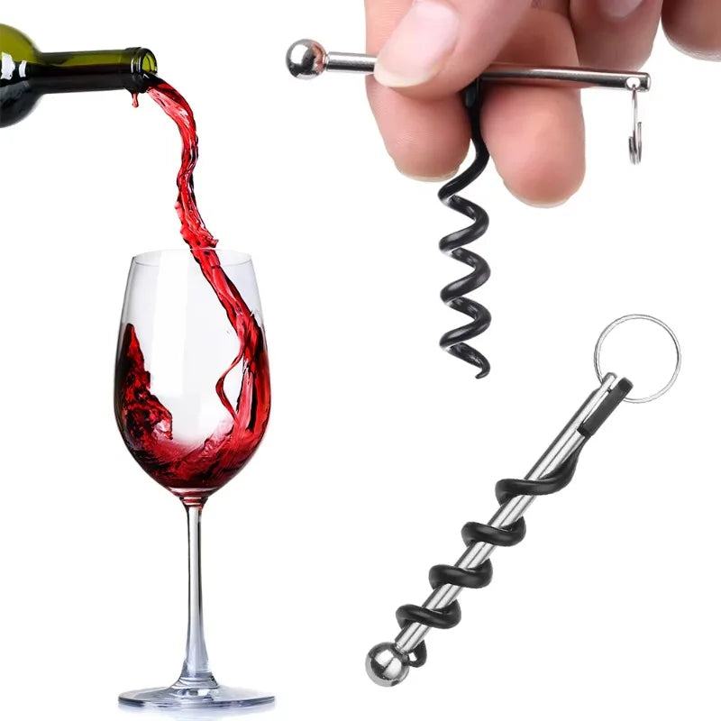 1Pcs Bottle Opener Outdoor Mini EDC Cork Screw