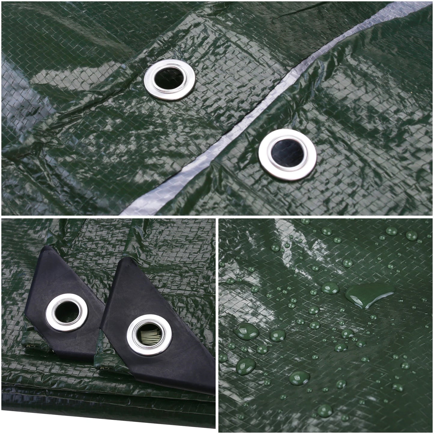 Large Waterproof Heavy Duty 5x4m/3x2m Tarp Rain Cover